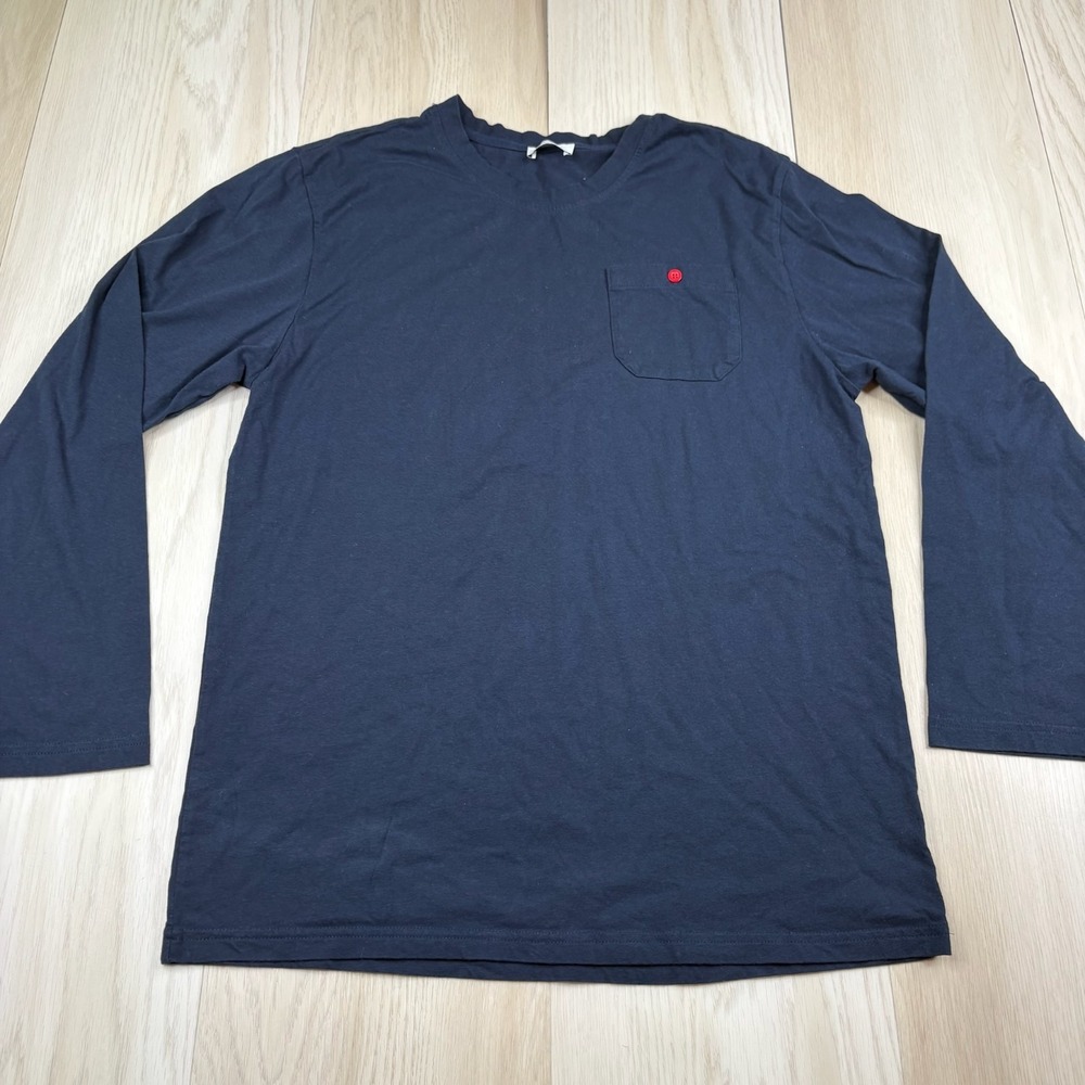 Zimmerli Switzerland Mens Navy Blue Swiss First Cotton Longsleeve T-Shirt Size S